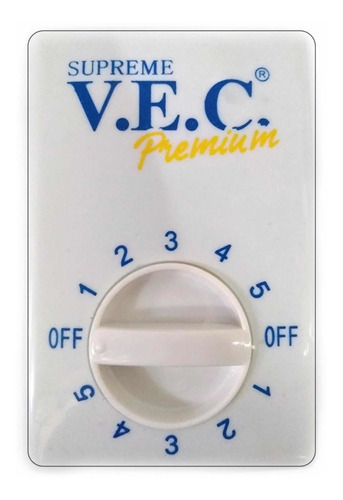 Control De Pared Para Ventilador De Techo Vec 5 Velocidades