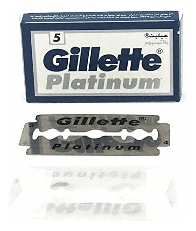 25 Cuchillas Gillette Platinum Double Edge De Afeitar Hechas