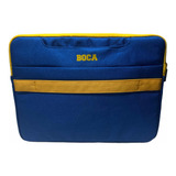 Funda Porta Notebook Laptop Boca Juniors + Cierres Bolsillos