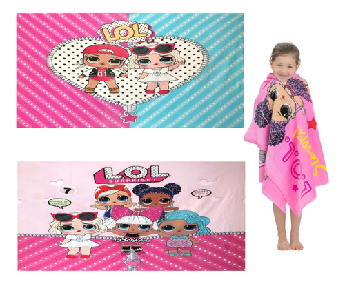  Lol Surprise Toalla Infantil Playera Baño Piscina Niñas 