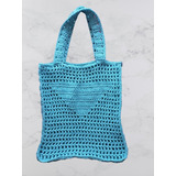 Bolso Playero Tejido Al Crochet En Hilo 