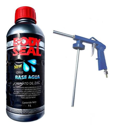 Body Seal Antigravilla Base Agua 1l Gris+pistola Recubrimien