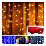 Luces De Navidad Y Decorativas Dosyu Dy-ice700l-csc 13m De Largo 110v/220v - Blanco Cálido Con Cable Agua