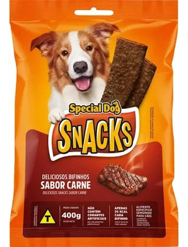 Petisco Bifinho Special Dog Snacks Sabor Carne Cães 400gr