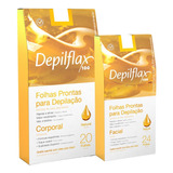 Kit Folhas Prontas Depilação Facial/corporal Mel Depilflax