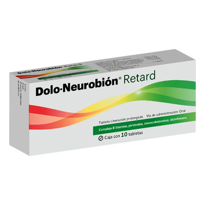 Dolo-neurobión Retard Tableta Liberación Prolongada 1\u002F100\u002F100\u002F100 Mg, 10 Tabletas | Envío gratis