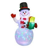 [ Led Inflable De Navidad Nieve Mono Multicolor De 1,5 M U]