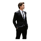 Kit Terno Microfibra Slim Paleto+calça+colete+camisa+gravata