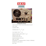 Catálogo / Folder: Tape Deck Akai De Rolo 4000d # Novo Okm