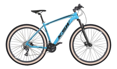 Bicicleta Aro 29 Ksw 27v Freio Hidráulico C/ K7 E Susp Trava