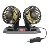 Ventilador De Coche Ce 6009, Ajustable En 360°, Doble Cabeza