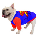 Disfraz Perro Superman Super Heroe Talla Pequeña