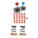 2 Kit Arcade Joystick Tipo Sanwa Palanca+26 Boton+2 Tarjetas