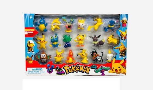 Figuras Juguete Pokemon Coleccion Caja X18 Muñecos Pikachu