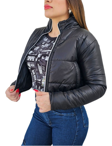 Campera Puffer Mujer Corta Inflable Abrigo Moda