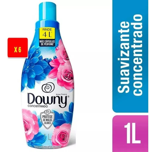 Suavizante Concentrado Downy Brisa De Verano 1 Litro X 6 U.