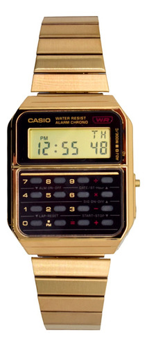 Reloj Casio Vintage Calculadora Dorado Modelo Ca-500weg-1avt
