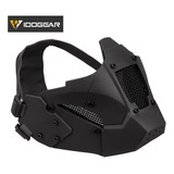 Máscara Facial Táctico Careta Militar Airsoft P/ Casco Fast Color Negro