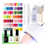 Kit Inicial 48w Manicura Gel Esmalte Removedor Cabina Leds