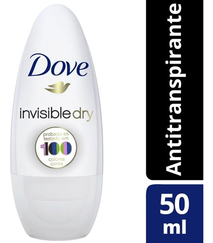 Desodorante Roll On Antitranspirante Invisible Dry Dove 50ml