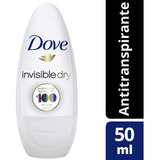 Desodorante Roll On Antitranspirante Invisible Dry Dove 50ml