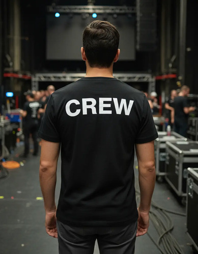Playera Seguridad Evento Crew Security Reflejante Tu Nombre