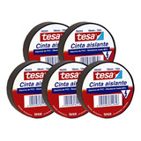 Pack 5 Cintas Aislante Tesa Negra 10m X 18mm