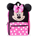 Mochila Big Face Minnie Mouse Premium Para Niños Pequeños