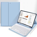 Funda Con Teclado Para iPad 9.ª/8.ª/7.ª Gen 10.2 Azul Cielo