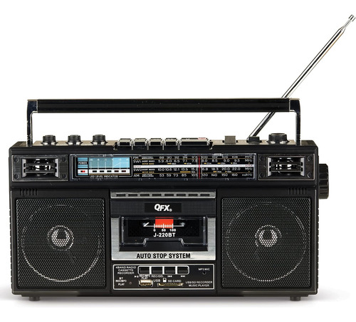 Reproductor/grabador De Casetes Qfx J-220bt Rerun X Boombox