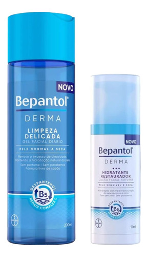 Kit Bepantol Gel Limpeza Facial + Loção Hidratante Noturno