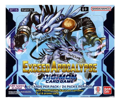  Booster Box Digimon Card Game: Exceed Apocalypse Bt-15 En