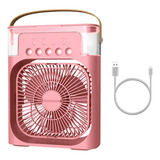 Ventilador Umidificador Climatizador Portátil Cor Rosa