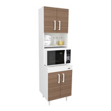 Mueble Columna Organizador Cocina 4 Puertas Apto Microondas