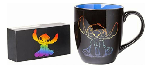 Silver Buffalo Disney's Stitch Ohana Means Family Rainbow