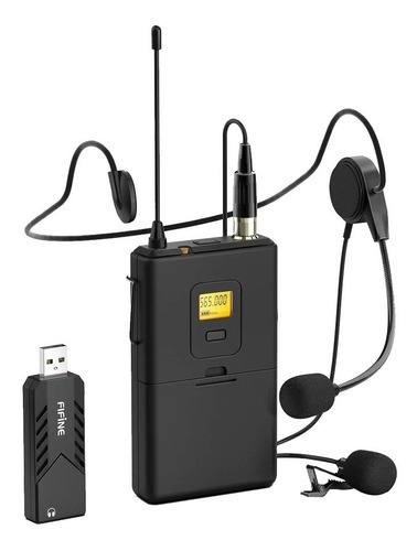 Microfone Headset Fifine Lapela K031b Condensador Cardióide