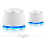 Altavoces Para Pc Sanyun Sw102 Aux, 3.5mm , Rgb , Blanco