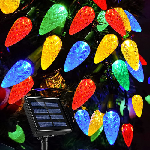 C6 - Luces Solares De Navidad Para Exteriores, 39 Pies, 100