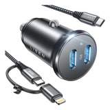 Lisen Usb C Cargador De Coche De Carga Rápida [dual Pd 30w],