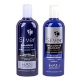  Shampoo + Crema De Enjuague Silver Matizador - Han 375ml