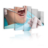 Quadro Mosaico 105x60cm Mod742 Atendimento Odontologia 5pçs
