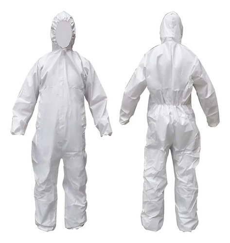 3 Pzas Overol Desechable Tipo Tyvek Polipropileno Capucha