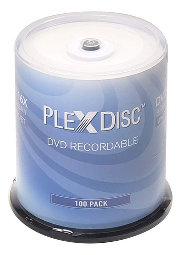 Plexdisc Dvd+r 4.7gb 16x Hub Trmico Blanco Imprimible - Husi