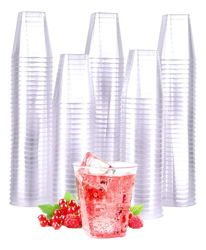 Set 100 Vasos Plasticos Pocillos Para Postres Vasos Shot 2oz