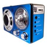 Rádio Recarregável Am/fm/usb/sd 10w Bivolt Grasep D-1605