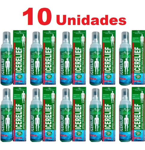 Atacado 10 Para Massagem Icerelief 120ml Efeito Gelo Quente