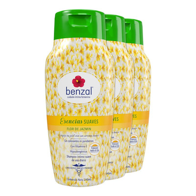 Jabon Intimo Femenino Benzal Wash Flor de Jazmin 3 pack 240ml cada | MercadoLibre