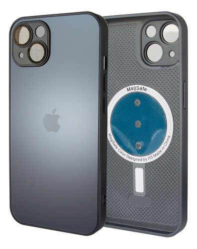 Capa Magsafe Vidro Temperado iPhone 11 Ou 12 - Grafite Preto