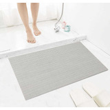 Alfombra Antideslizante Baño Ducha Gris 65x40cm Kreatex