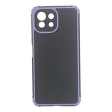 Estuche Mate Rígido Antigolpes Para Xiaomi Mi 11 Lite Morado